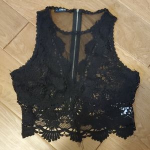 SHEIN crop top black